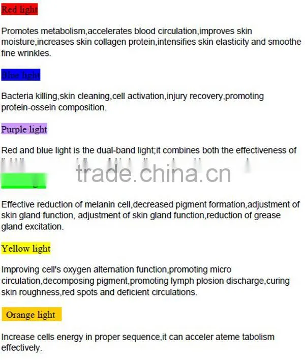 Top quality 2014 PDT therapy blue light acne therapy machine