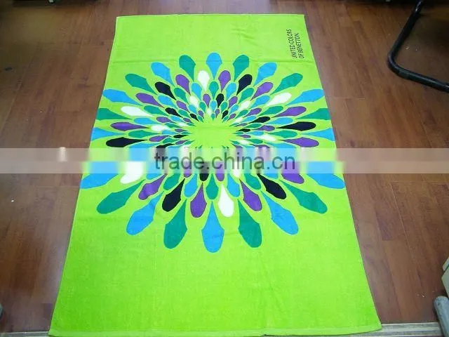 Full size reactive printing beach towel