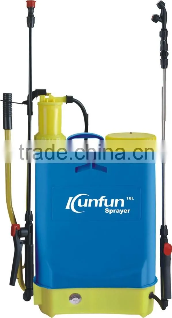 16L knapsack battery& manual sprayer 2 ways sprayer for agriculture use