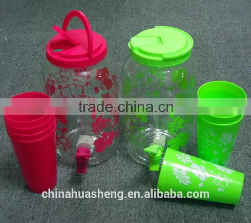 1G 3800 BPA FREE jar Buffet plastic juice jar PET Water jar custom logo custom color