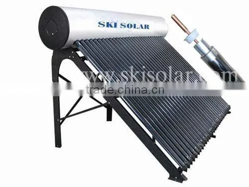 diy solar water heater: Integrated & Pressurized solar water heater with Porcelain Enamel inner tank