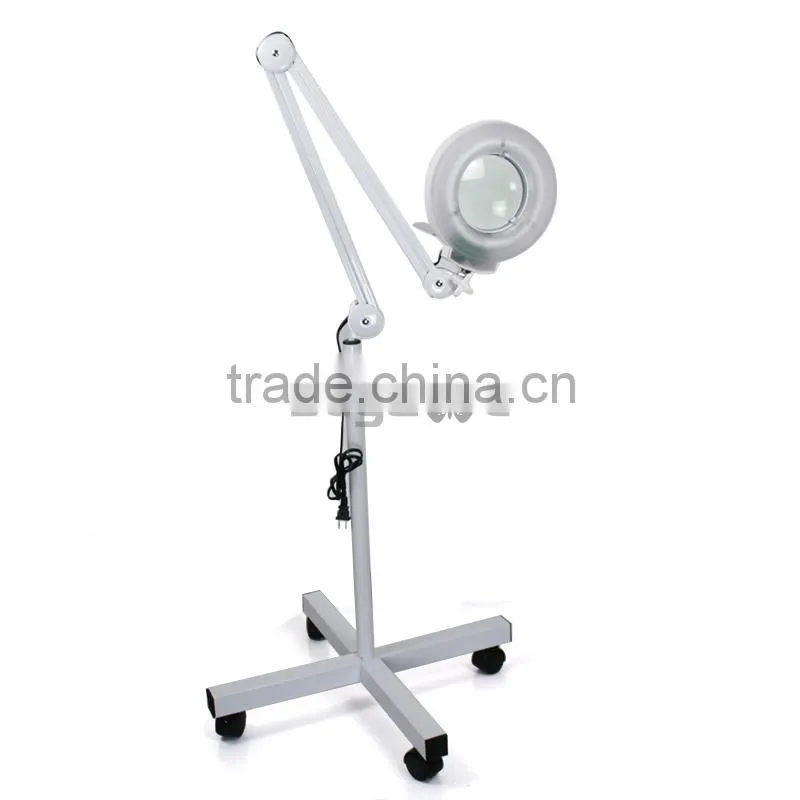 5X Magnifying Lamp Rolling Floor Stand adjustablemini facial steamer with ozone