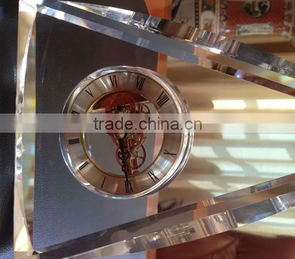High quality wedding souvenirs crystal desk clock