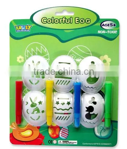 egg paint with brush and 4 color to Hallowmas