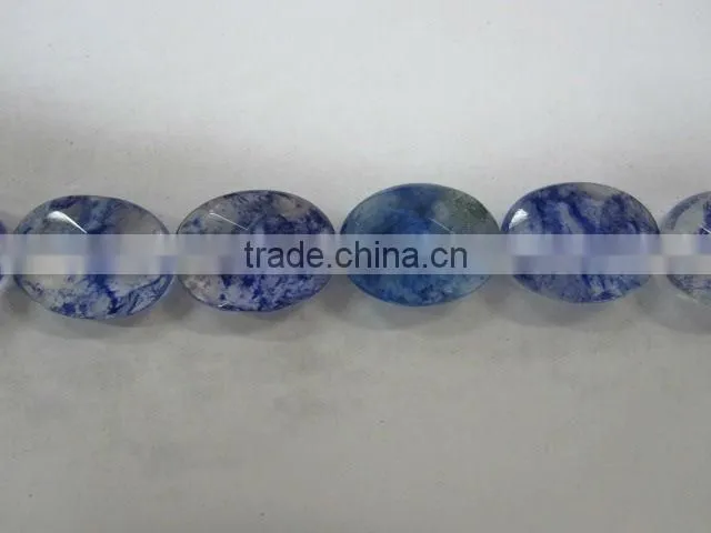 Blue Cherry Quartz faceted oval
