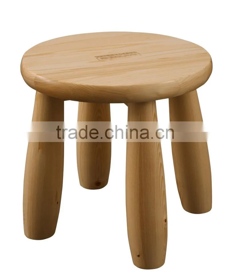 Wooden kids small round chair for kingdergarten children#SP-P010