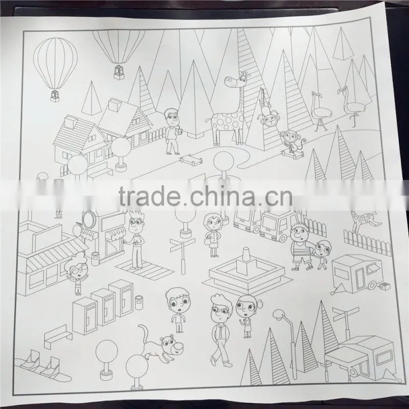 OEM cartoon graffiti 1.52x30m,children use erasable whiteboard film