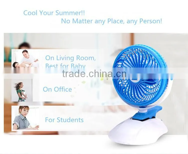 2016 Hot--sale high performance DC5V portable mini fan rechageable USB fan