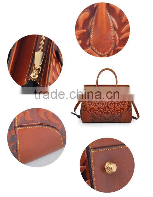 Professional Design Beautiful Elegance Style Genuine Leather Ladies Handbag