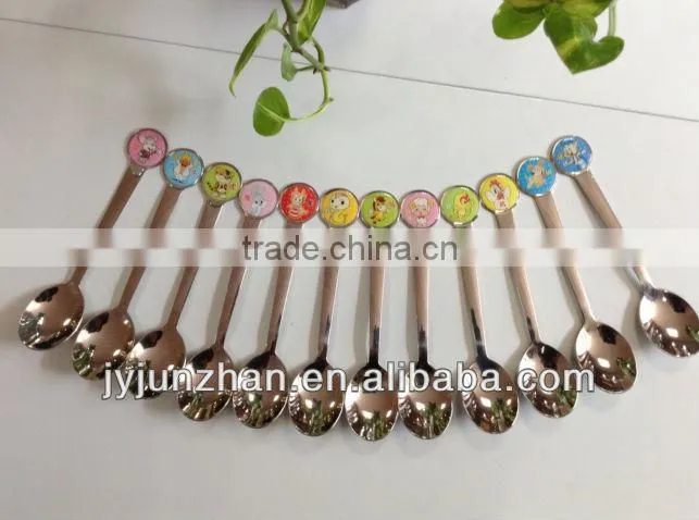 Stainless cartoon spoon with high mirror polishing and nice design ( 12 different designs)