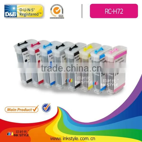 large format inkjet cartridge for hp 72 T610 T620 refill ink cartridge