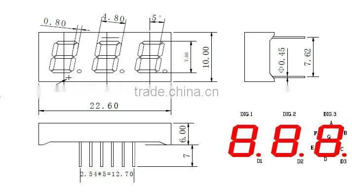 high-end 3digit cleaning appliance led display