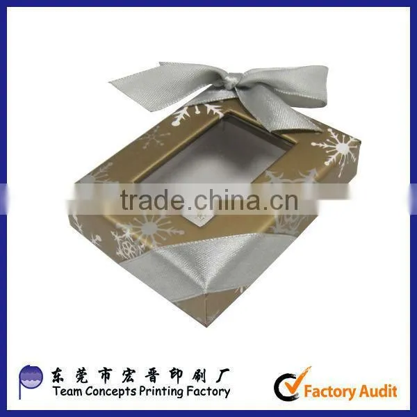 display cardboard gift box with pvc window