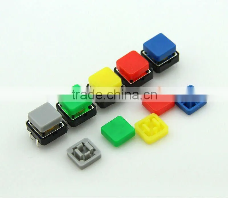 F0362 12*12*8.8mm plastic mini tact switch /tactile switch/ mini touch button switch cap green