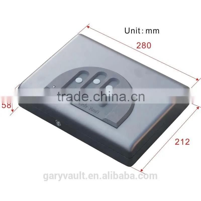 Wholesale- MD500 Micro Vault 4 - Digital Code Car Gun portable security storage steel Safe Box Mini Ipad safe with key / vault