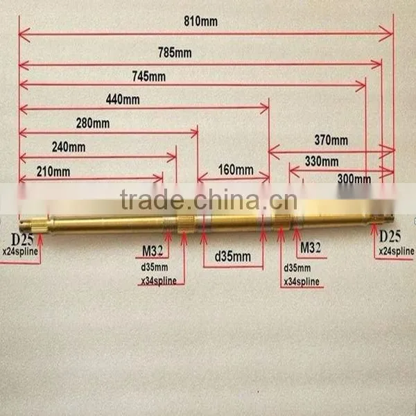 Rear Axis of 250cc ATV spare parts