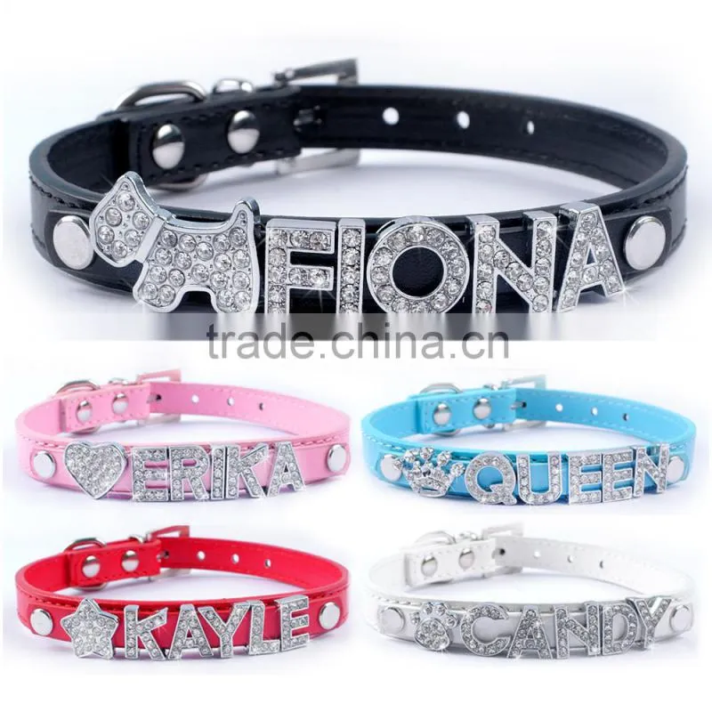 Rhinestone bling 10mm Alloy charm slide charms
