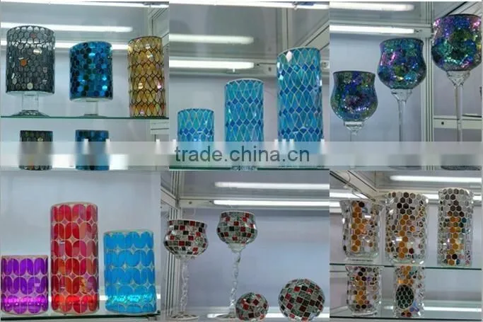 Garden mosaic open glass ball pendant lights