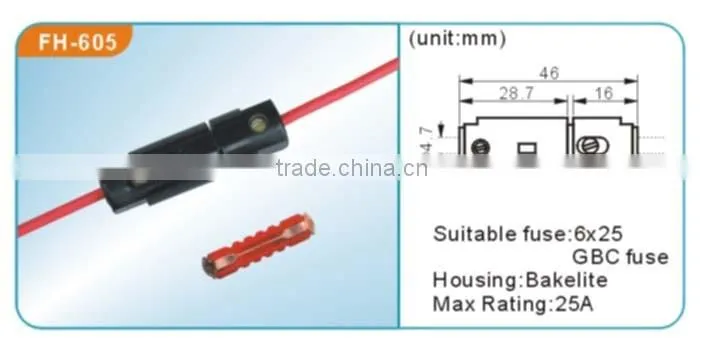 FH-605 in-line fuse holder electronic fuse holder Auto car fuse holder(FBELE)
