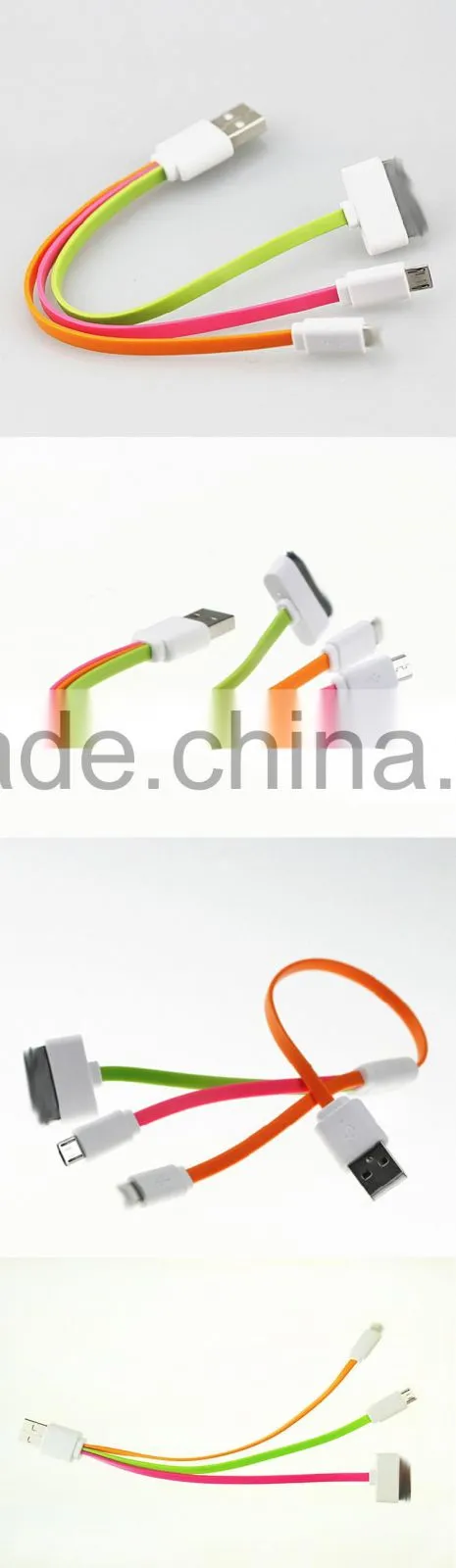 Good Quality Cheap Price Colorful 3 in 1 Charging Cable
