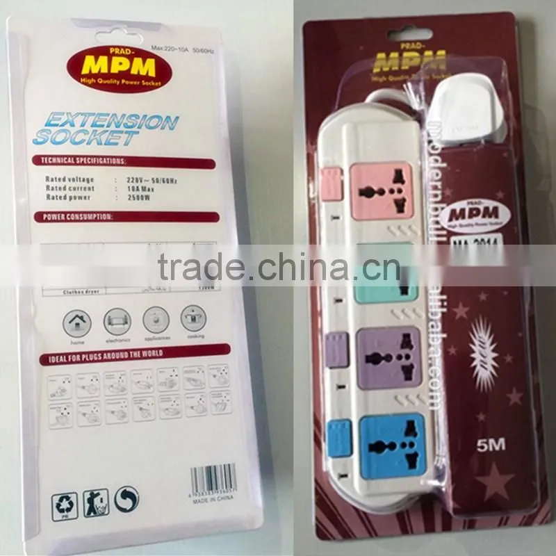 3way power outlet switched electric supply electrical multi socket extension cord