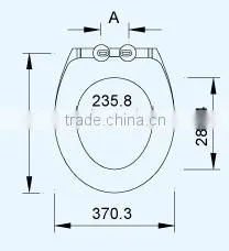 Quick release and soft-close toilet seat cover in EU standard size for bathroom