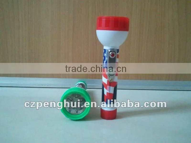 LED plastic mini torch with blister packaging