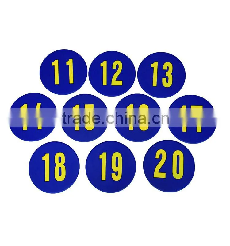 10PC Per Set 9" Educational Toy Pvc Numbers Mat