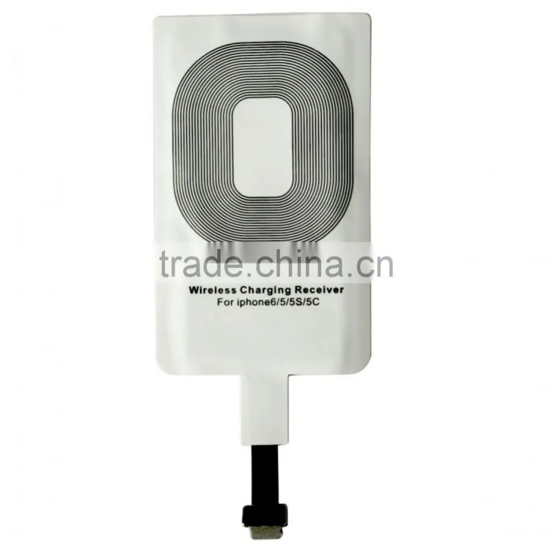 Qi Wireless Charger Receiver for iPhone 5/5s/5c, Portable charger receiver for iPhone 6/6s/6s/lighting usb