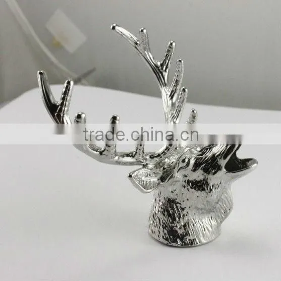 Zinc Alloy Casting Metal Deer Head Figurine Statue