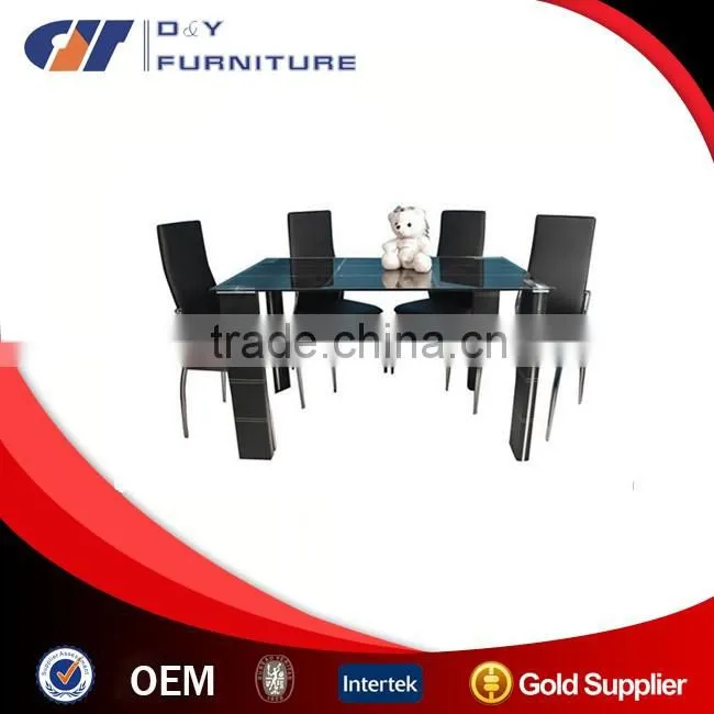 Tempered Glass Mordern Design Dining Table Set For Sale