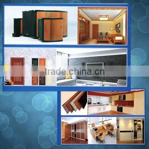 Self adhesive wood grain vinyl film