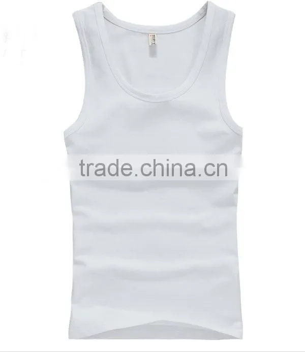 Wholesale custom 100 cotton blank tank top men