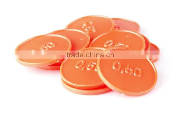 cheap plastic token / customized logo / text and picture
