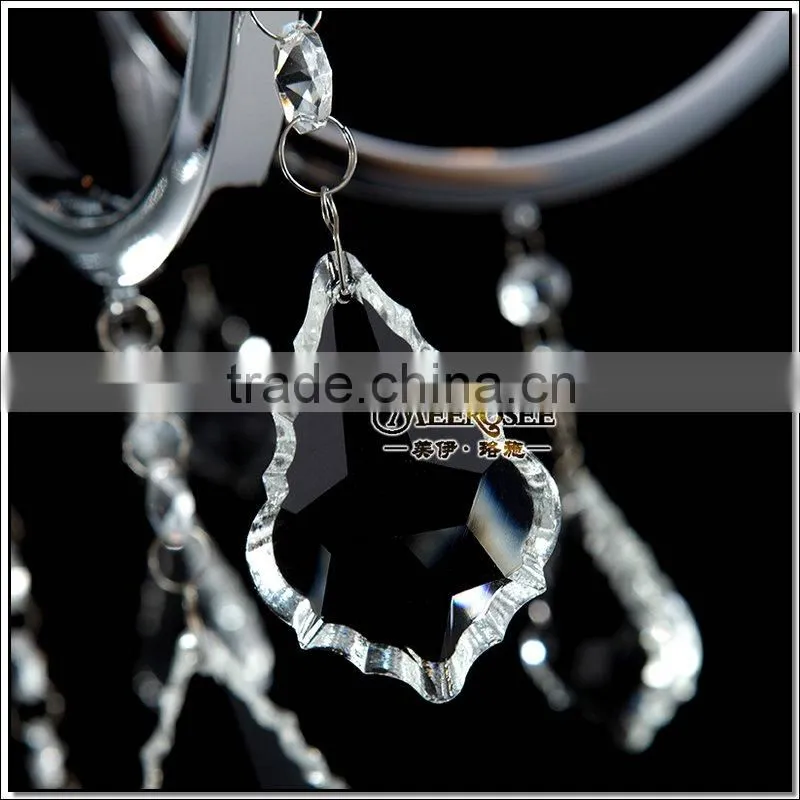 Contemporary Silver Chrome Crystal Chandelier Pendant Lamp 5 light Chandelier Crystal Light Fixture