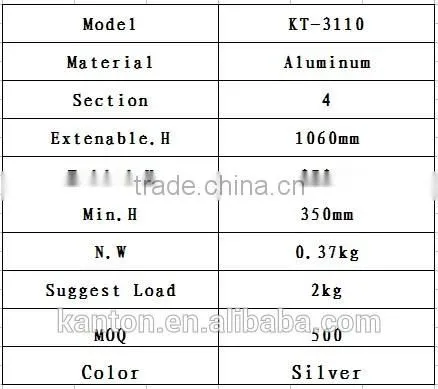 Wholesale Lightweight High Resolution Borescope Camera Tripod With Pan Head