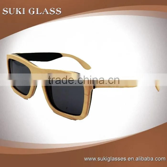Hot polarized skateboard revo wood big sun glasses