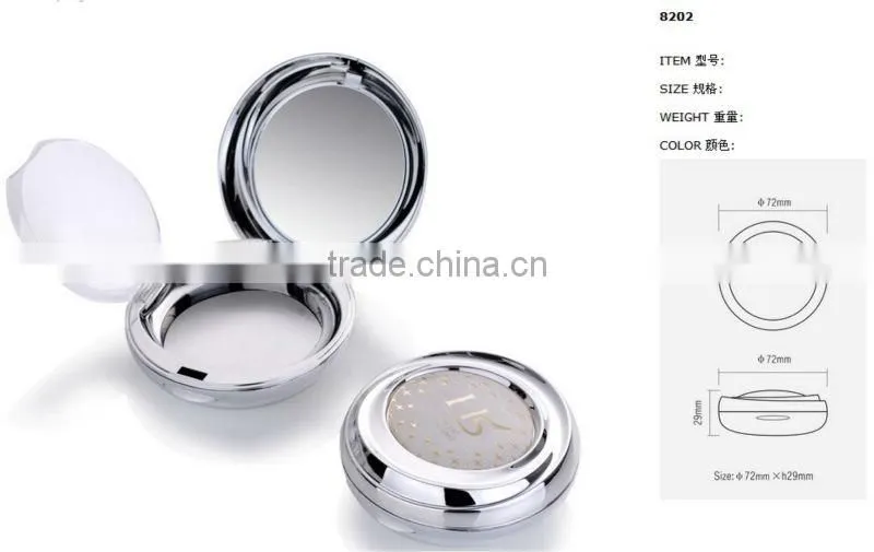 round shaped makeup powder case
