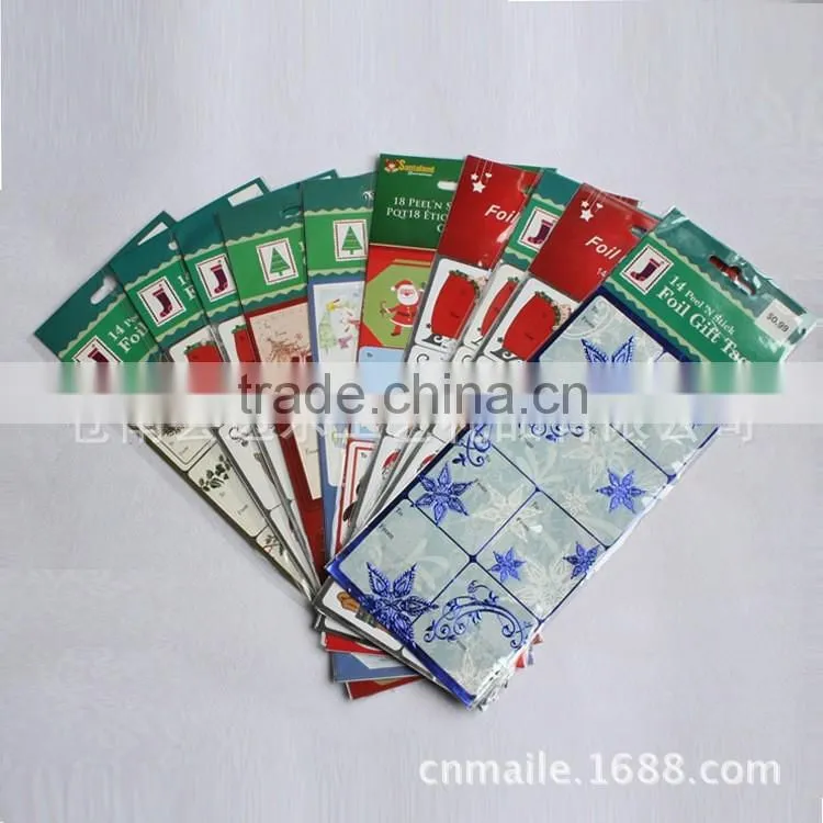 Merry Christmas paper sticker,promotional gift paper sticker