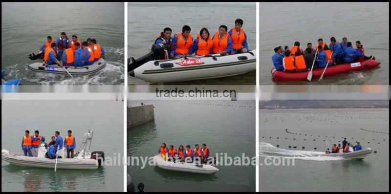 Whitewater rafting boats blue inflatable raft with bottom reinforcements