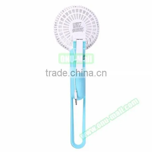 In Shop Now 2 in 1 Portable USB Cooling Fan Mini Fan Selfie Stick, Wired Selfie Stick
