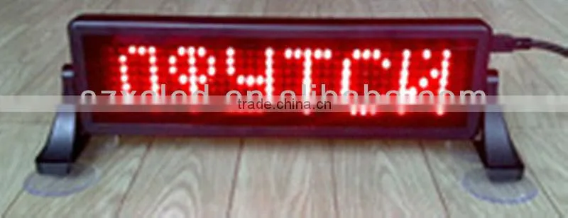 5V/12V+Black plastic frame+ Remote control&PC sofoware communication+ Semi-outdoor+Front&Rear window+W Co.+LED car display board