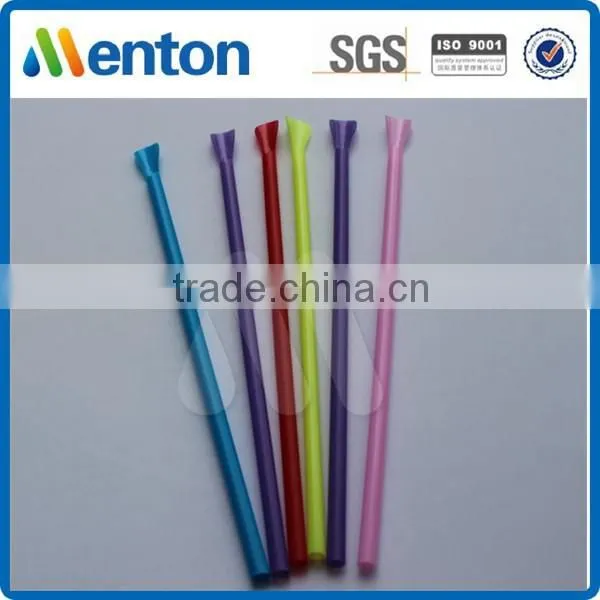 Chinese customised colored hard plastic spoon straws