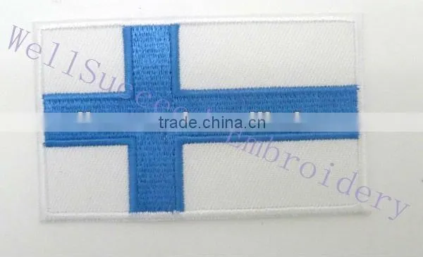 Velcro-back Embroidery Flag Badge/patch