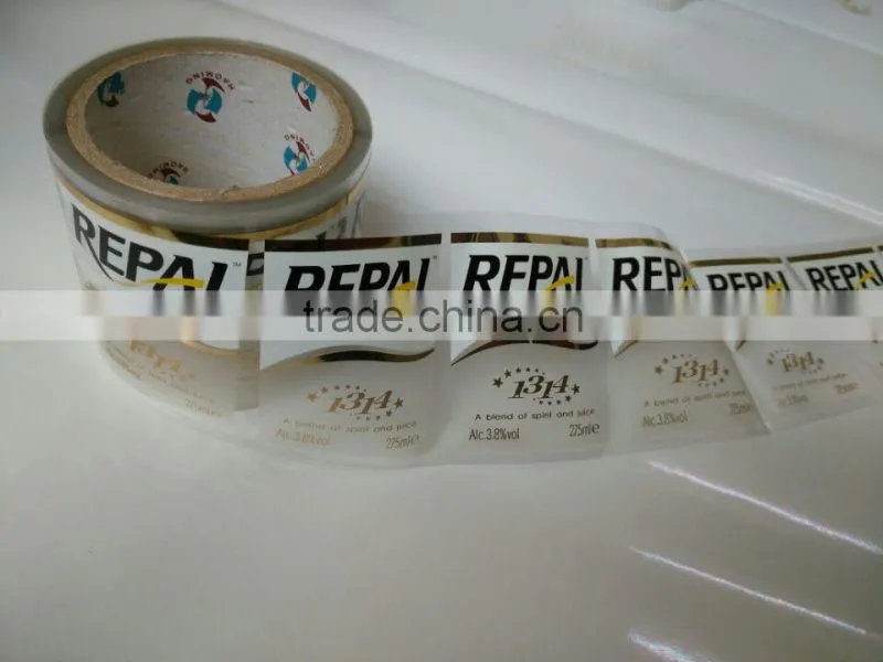 China transparent PET printing label