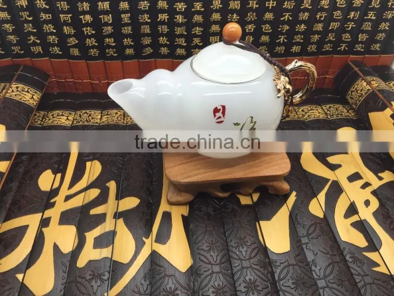 Bottle gourd teapot, White Glass Teapot