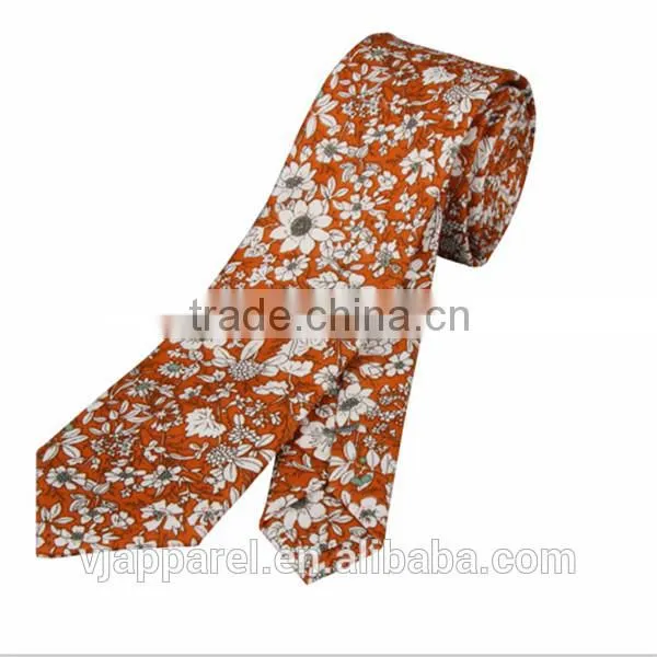 Men's skinny mint tie cotton flower slim neck tie