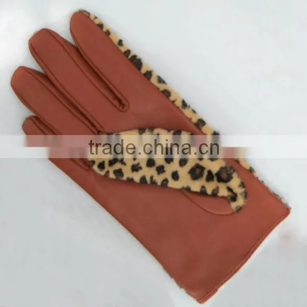 New style ladies leopard leather gloves sex leather driving leather