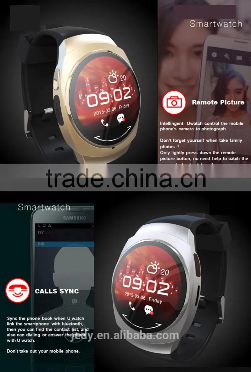 BTW-UO bluetooth Smart watch Bluertooth watch for IOS android phone Huawei,LG, HTC,ZTE