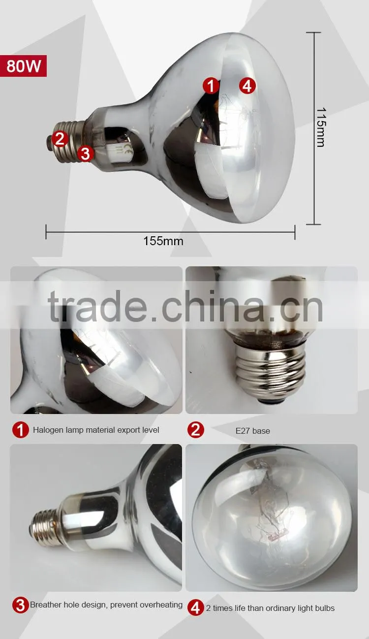 self ballast mercuy lamp reptile lamp PAR38 80w uva uvb lamp